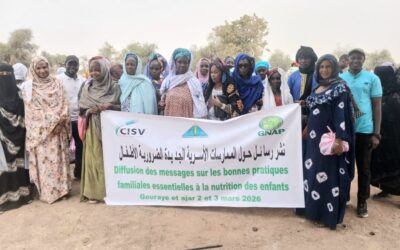 Campagne de diffusion de bonnes pratiques familiales essentielles liées à la malnutrition des enfants à ajar et gouraye